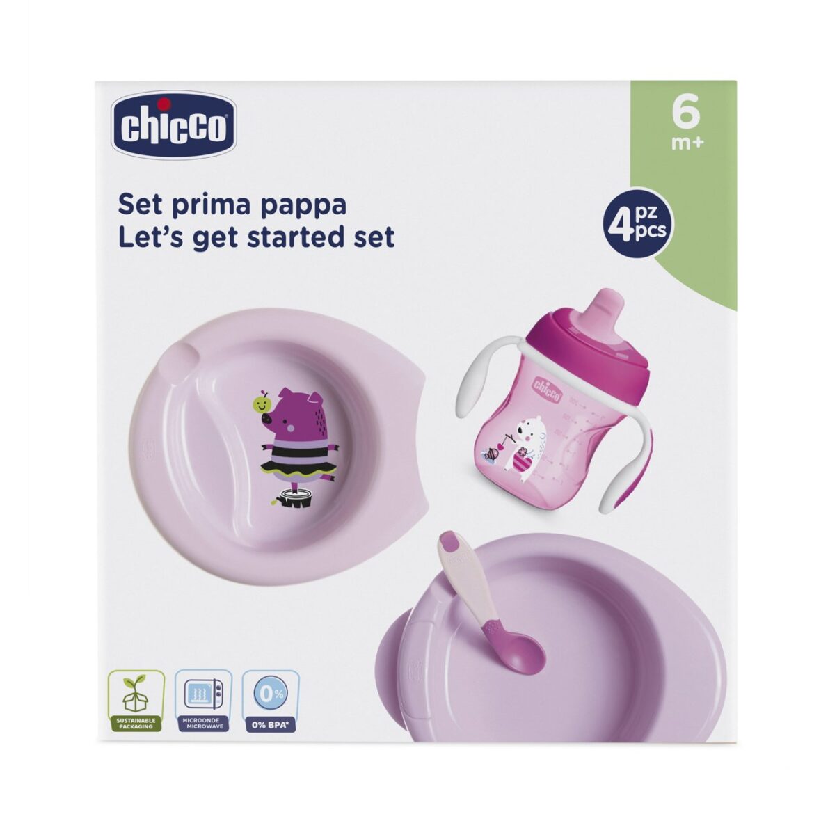 Set Chicco Prima Pappa Rosa